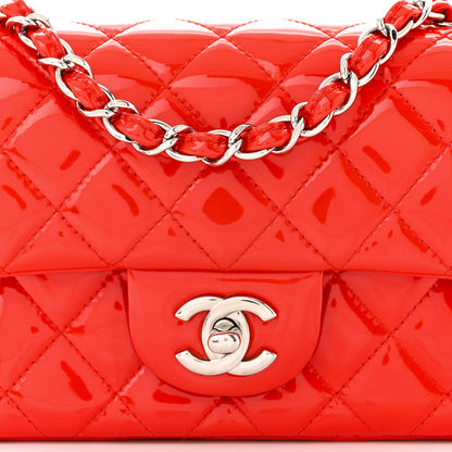 Chanel Patent Calfskin Quilted Mini Rectangular Flap Red 8 of 11
