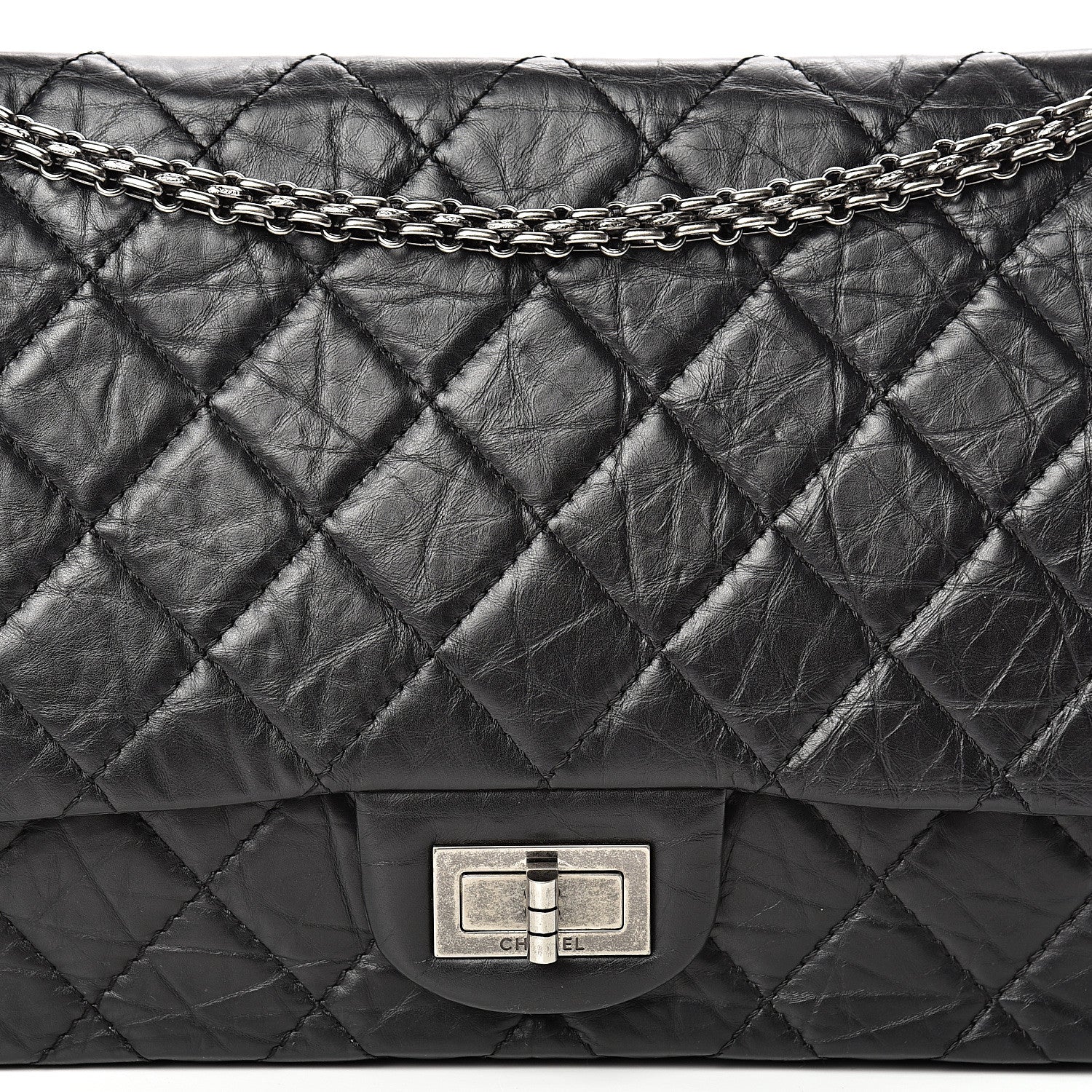 Chanel Aged Calfskin Quilted 2.55 Reissue 227 Flap Black 7 of 16