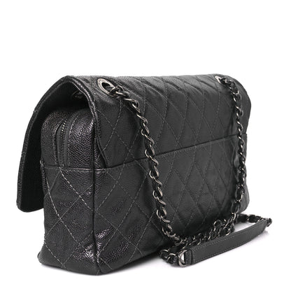Chanel Iridescent Caviar Quilted Jumbo Easy Flap Grey 3 of 11