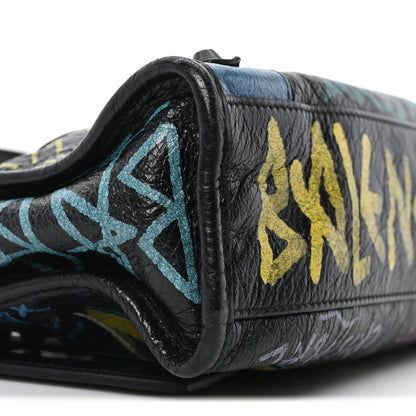 Balenciaga Agneau Arena Graffiti All Over Classic Hardware Mini City Black Multicolor 10 of 11