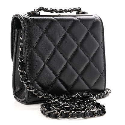 Chanel Lambskin Quilted Mini Trendy CC Chain Wallet So Black 3 of 10