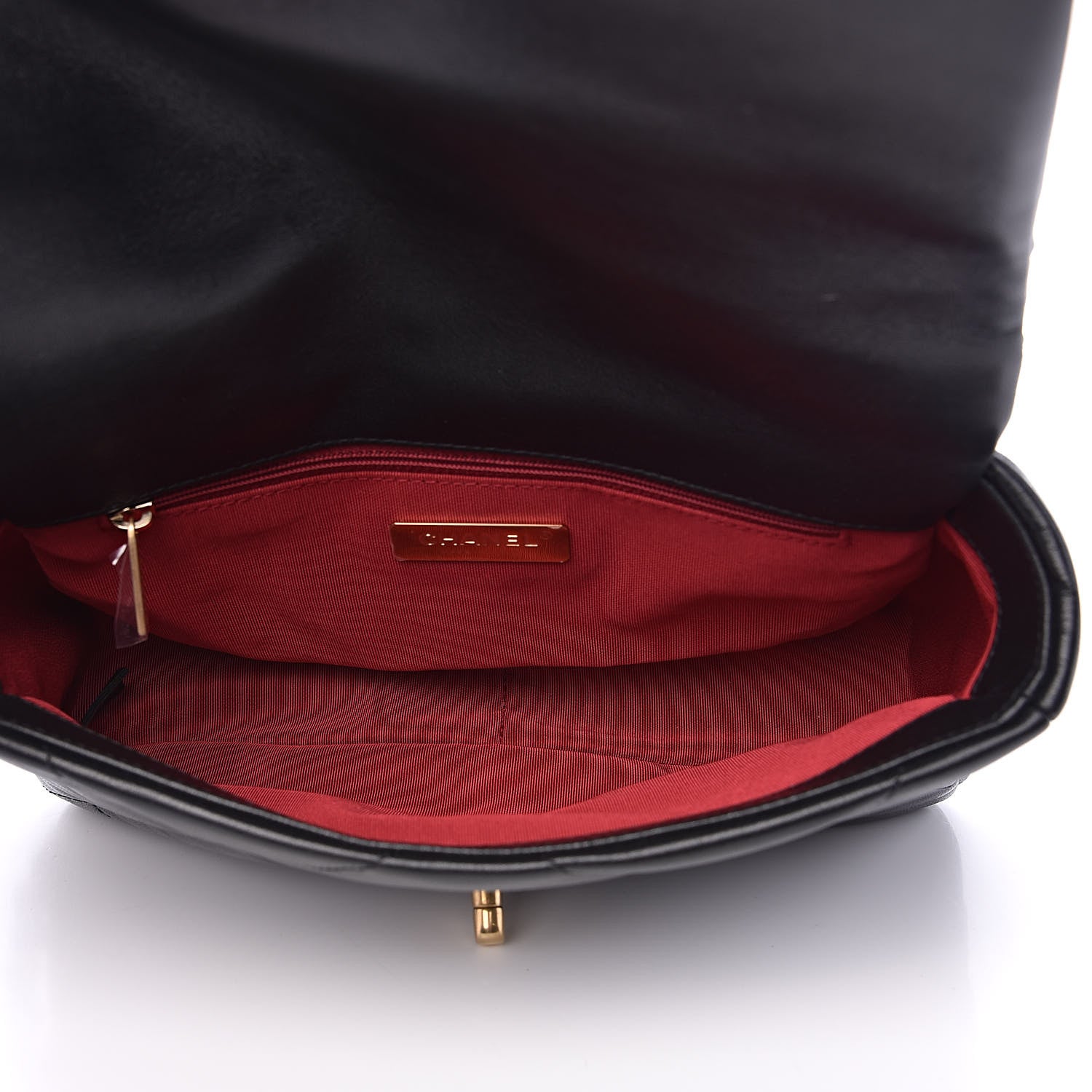 Chanel Goatskin Quilted Medium 19 Flap Black 5 of 11