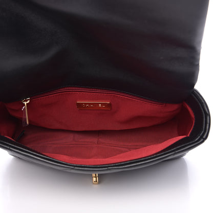Chanel Goatskin Quilted Medium 19 Flap Black 5 of 11
