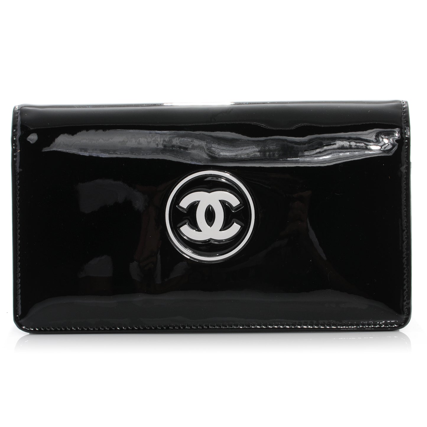 Patent CC Yen Wallet Black and White