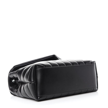 Saint Laurent Calfskin Y Quilted Monogram Small Loulou Chain Satchel Black 4 of 11