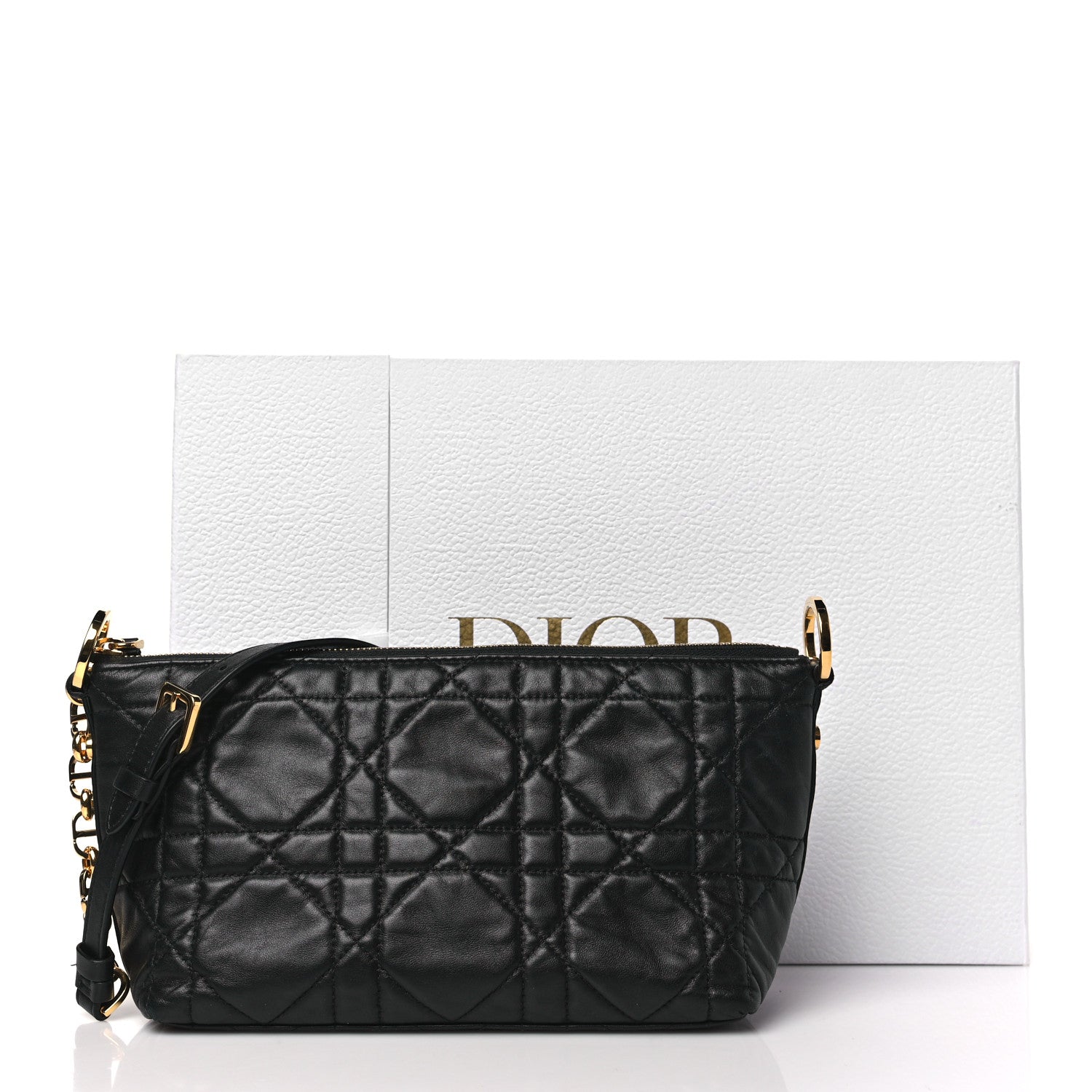 Christian Dior Lambskin Macrocannage DiorStar Hobo Bag Black 11 of 11