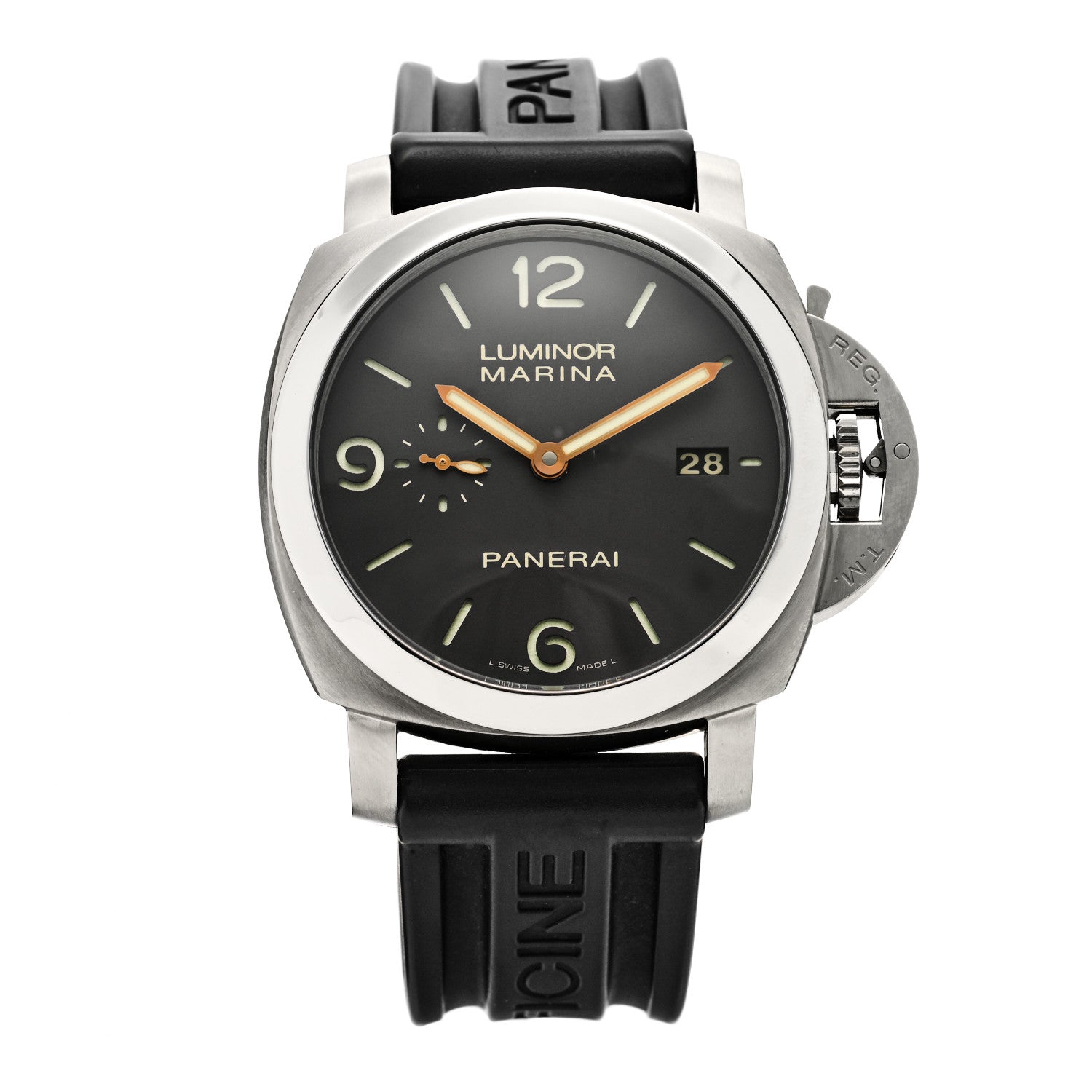 Panerai Titanium Rubber 44mm Luminor Marina 1950 3 Days Automatic Watch Black PAM00351 1 of 7