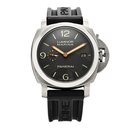 Panerai Titanium Rubber 44mm Luminor Marina 1950 3 Days Automatic Watch Black PAM00351 1 of 7