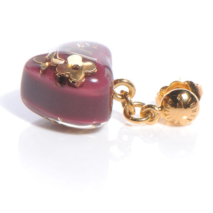 Louis Vuitton Inclusion Heart Earrings Rouge Fauviste 3 of 5