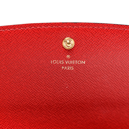 Louis Vuitton Damier Ebene Emilie Wallet Red 6 of 6