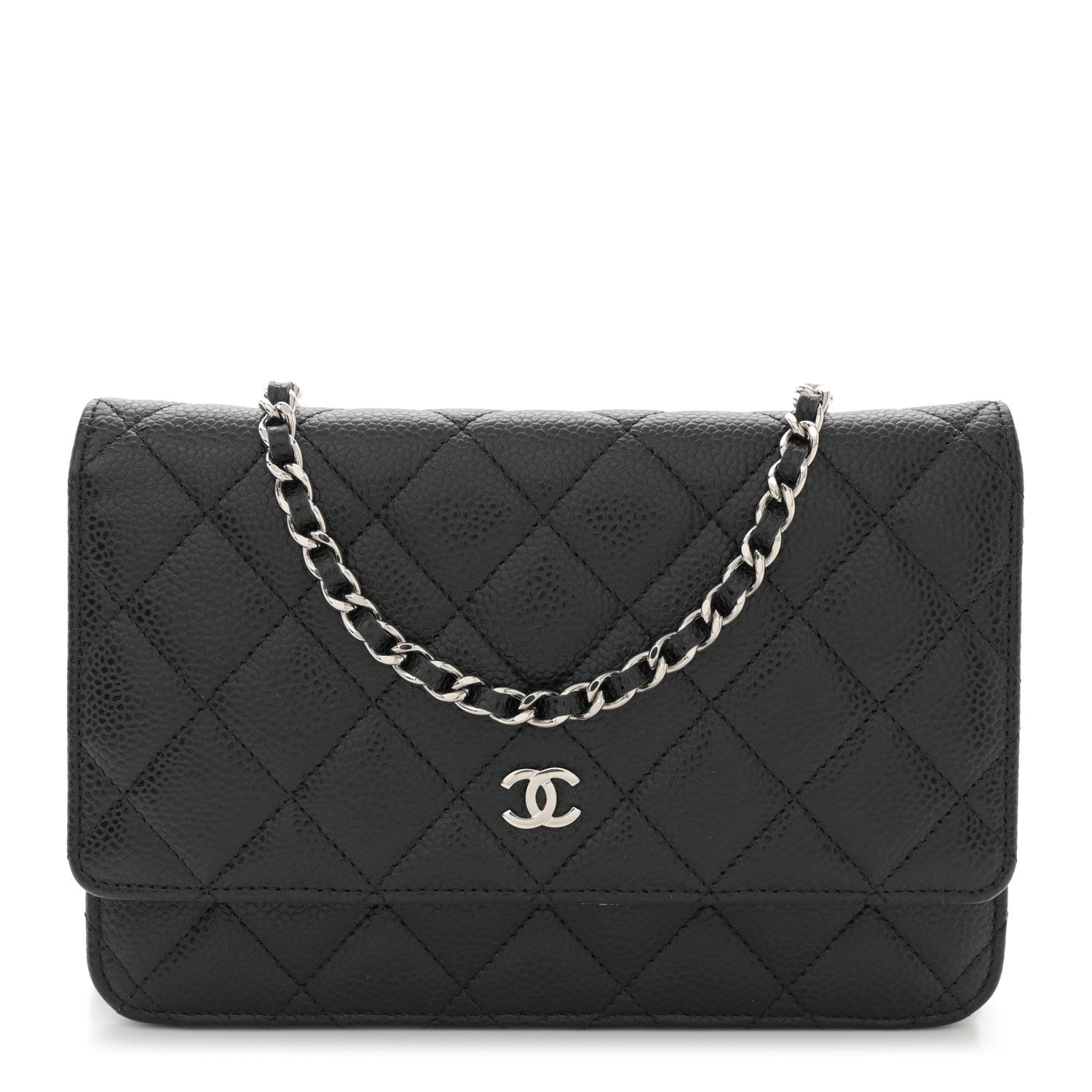 Chanel Caviar Quilted Wallet on Chain WOC Black 1 of 12