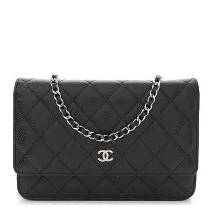 Chanel Caviar Quilted Wallet on Chain WOC Black 1 of 12