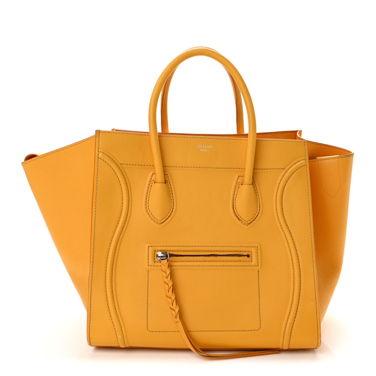 Supple Calfskin Medium Phantom Luggage Yellow