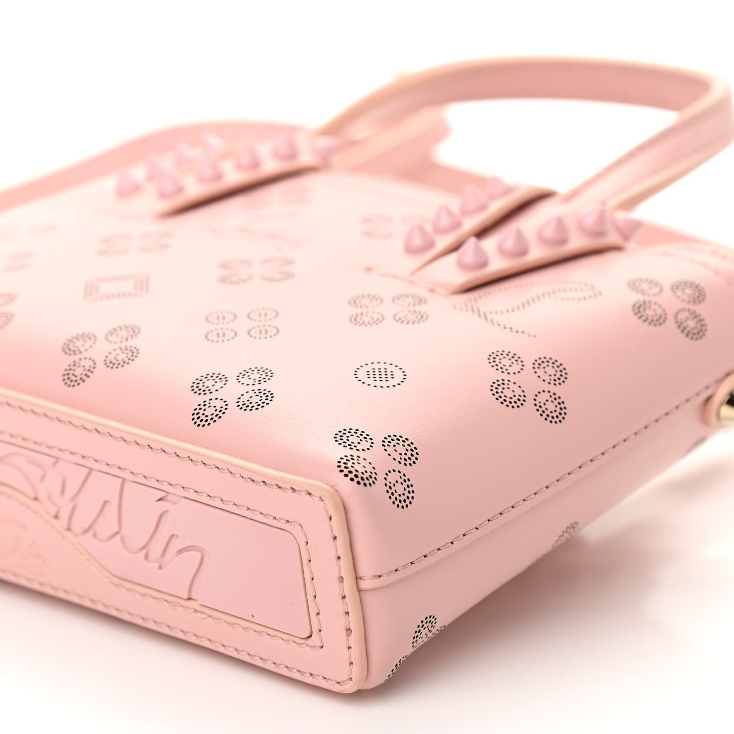 Christian Louboutin Calfskin Loubinthesky Nano Cabata Tote Rosy 6 of 9