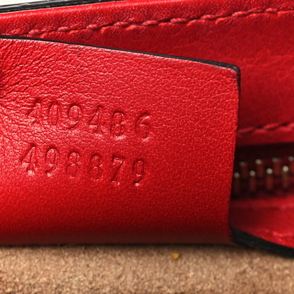 Gucci Moon Calfskin Bi-Color Medium Padlock Shoulder Bag New Rosette Hibiscus Red 8 of 13