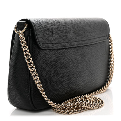 Gucci Pebbled Calfskin Medium Soho Flap Crossbody Black 3 of 12