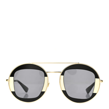 Gucci Round Frame Sylvie Web Sunglasses GG0105S Black 2 of 8