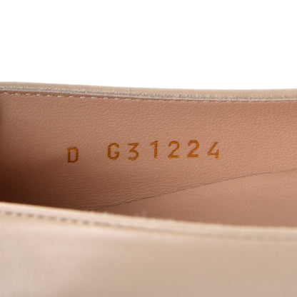 Chanel Lambskin Grosgrain Pearl Camellia Ballerina Flats 37.5 Beige Black 8 of 9