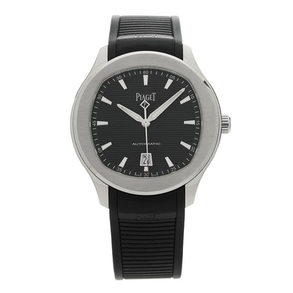 Piaget Stainless Steel Rubber 42mm Polo Date Automatic Watch Black 1 of 5