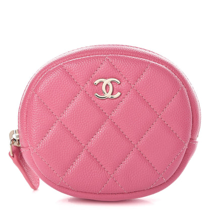 Chanel Iridescent Caviar Quilted Zip Around Classic Coin Purse Pink 1 of 8