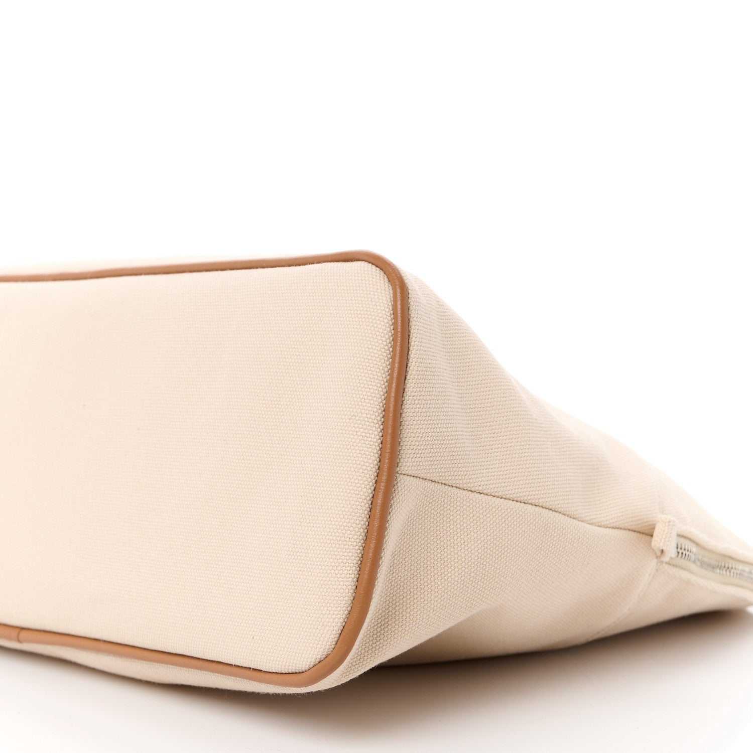Hermes Cotton Canvas Mini Bolide Travel Cosmetic Pouch Natural 10 of 10