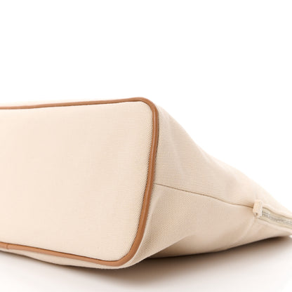 Hermes Cotton Canvas Mini Bolide Travel Cosmetic Pouch Natural 10 of 10