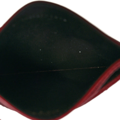 Saint Laurent Grain De Poudre Matelasse Chevron Monogram Credit Card Case Palissandre 5 of 8