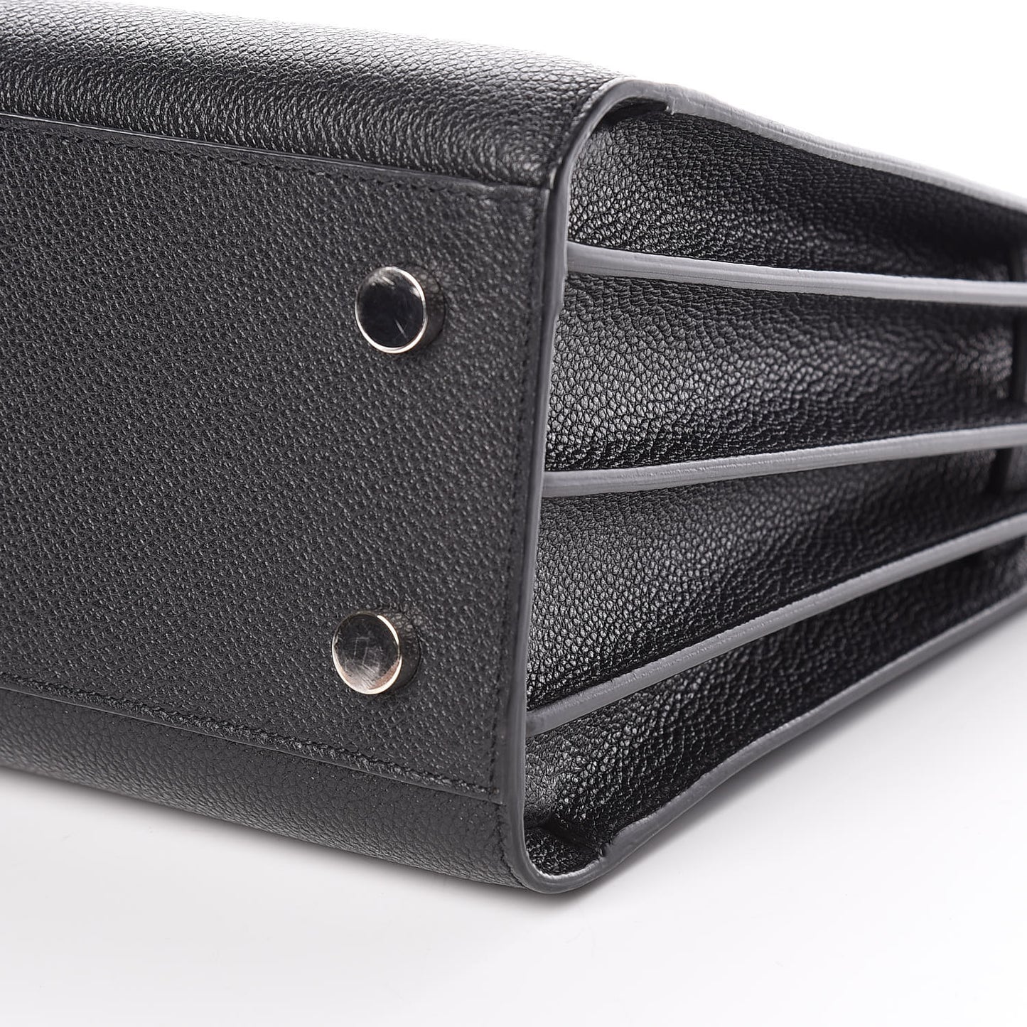 Grained Calfskin Baby Sac De Jour Black