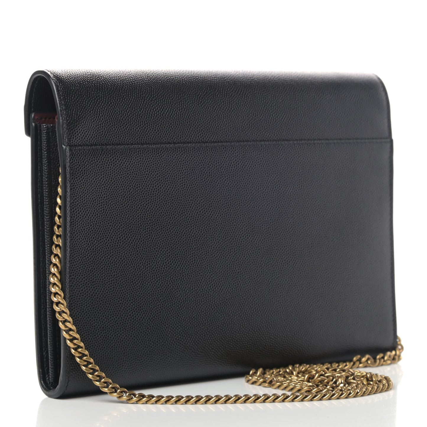 Grain De Poudre Monogram Cassandra Chain Wallet Black