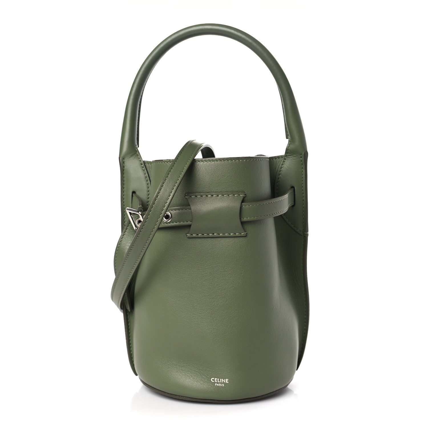 Celine Smooth Calfskin Nano Big Bag Bucket Army Green 1 of 9