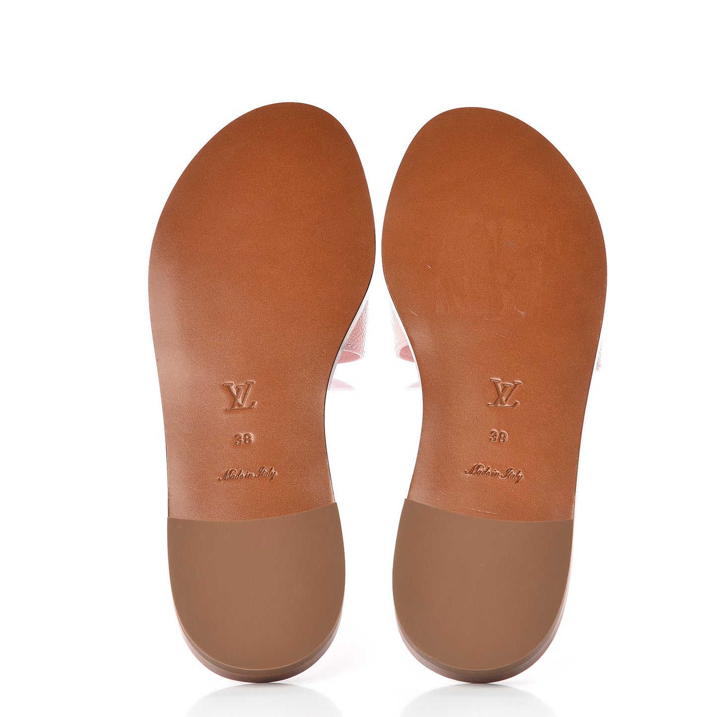 Monogram Giant Lock It Flat Mule 38 Rouge Rose