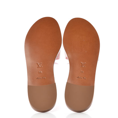 Louis Vuitton Monogram Giant Lock It Flat Mule 38 Rouge Rose 6 of 10