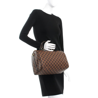 Louis Vuitton Damier Ebene Speedy Bandouliere 30 3 of 8