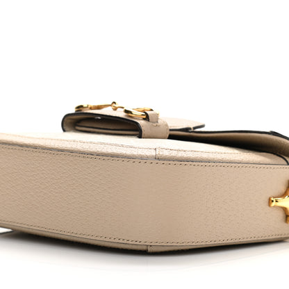 Gucci GG Supreme Monogram Textured Dollar Calfskin Web Mini Horsebit 1955 Shoulder Bag Beige Mystic White Oatmeal 11 of 11