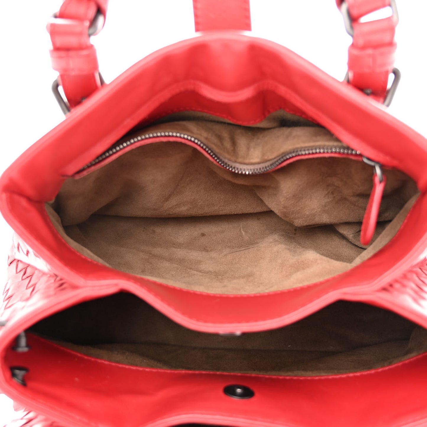 Calfskin Intrecciato Mini Roma Red