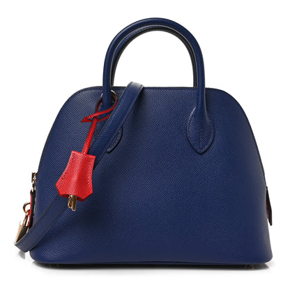 Hermes Epsom Tri-Color 1923 Bolide 25 Blue Saphir Blue Indigo Rouge Piment 1 of 8