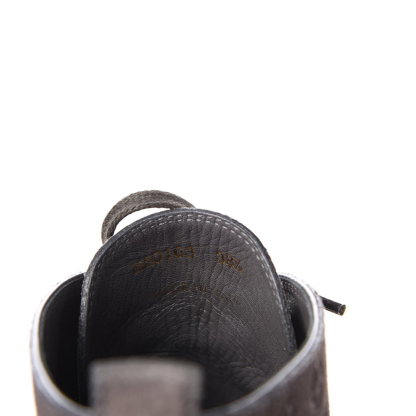 Monogram Embossed Suede Frosty Wedge Low Boots 38.5 Dark Grey