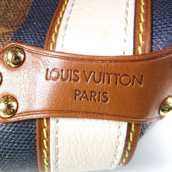 Louis Vuitton Monogram Rayures Tisse Sac GM Blue 6 of 10