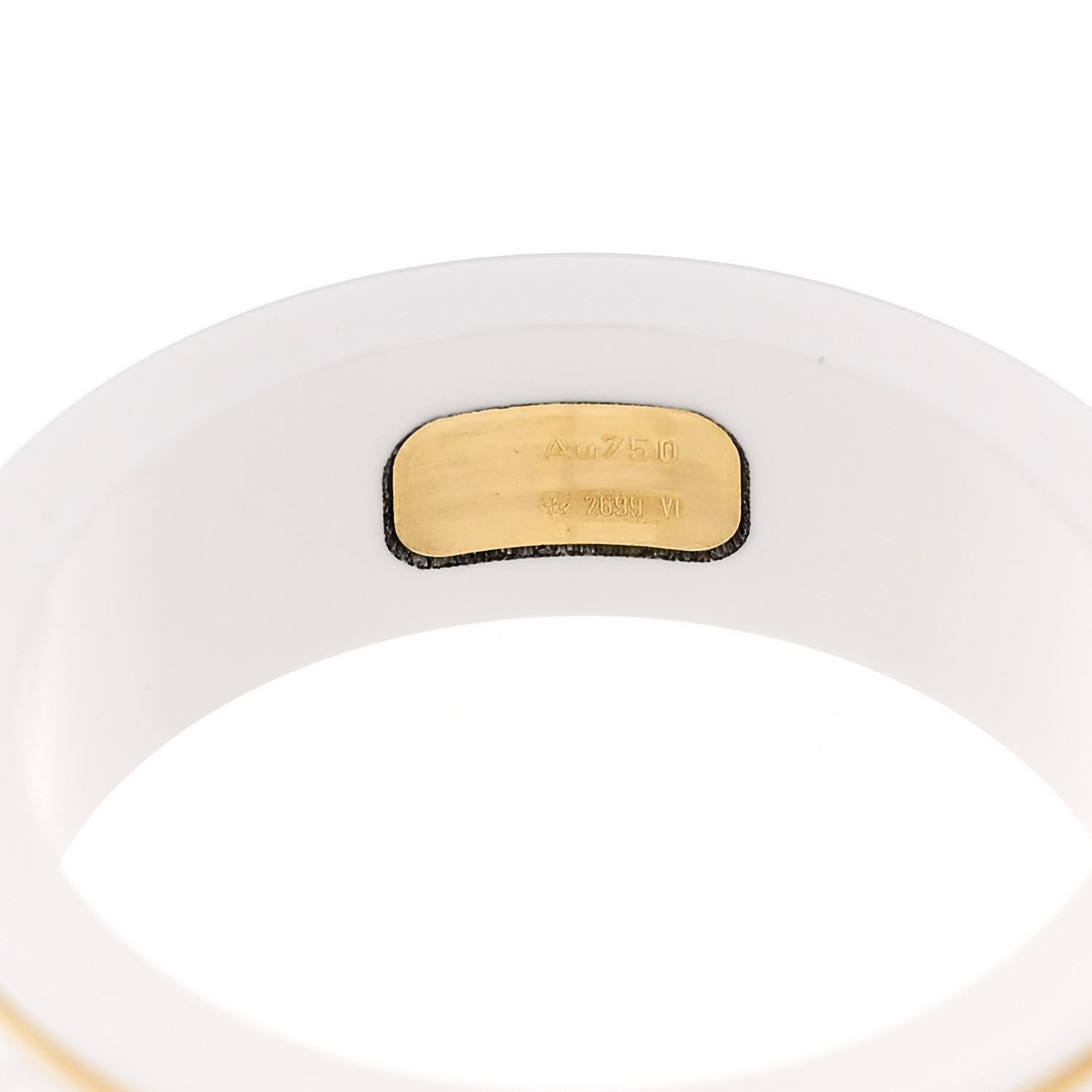 Gucci 18K Yellow Gold Zirconia 7mm Icon Band Ring 59 8.75 White 6 of 7