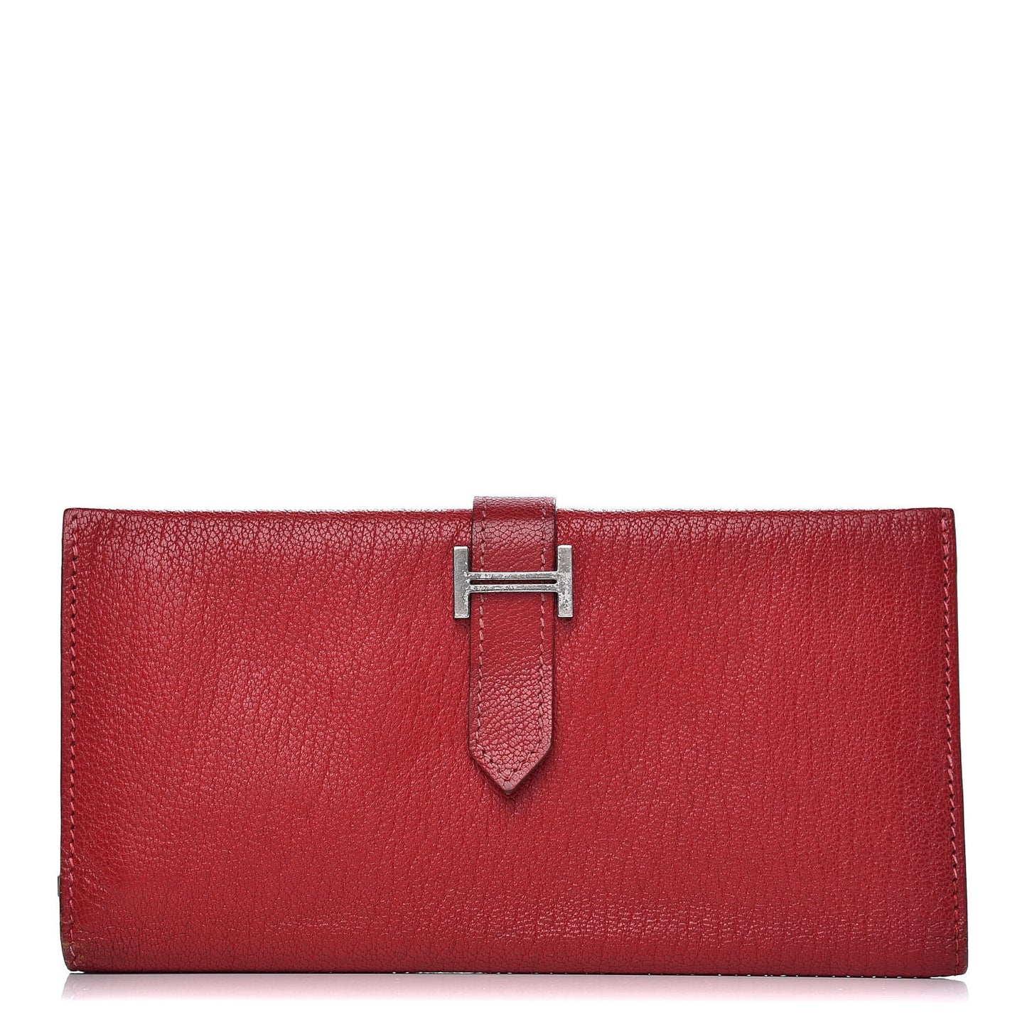 Chevre Mysore Bearn Gusset Wallet Rouge Casaque