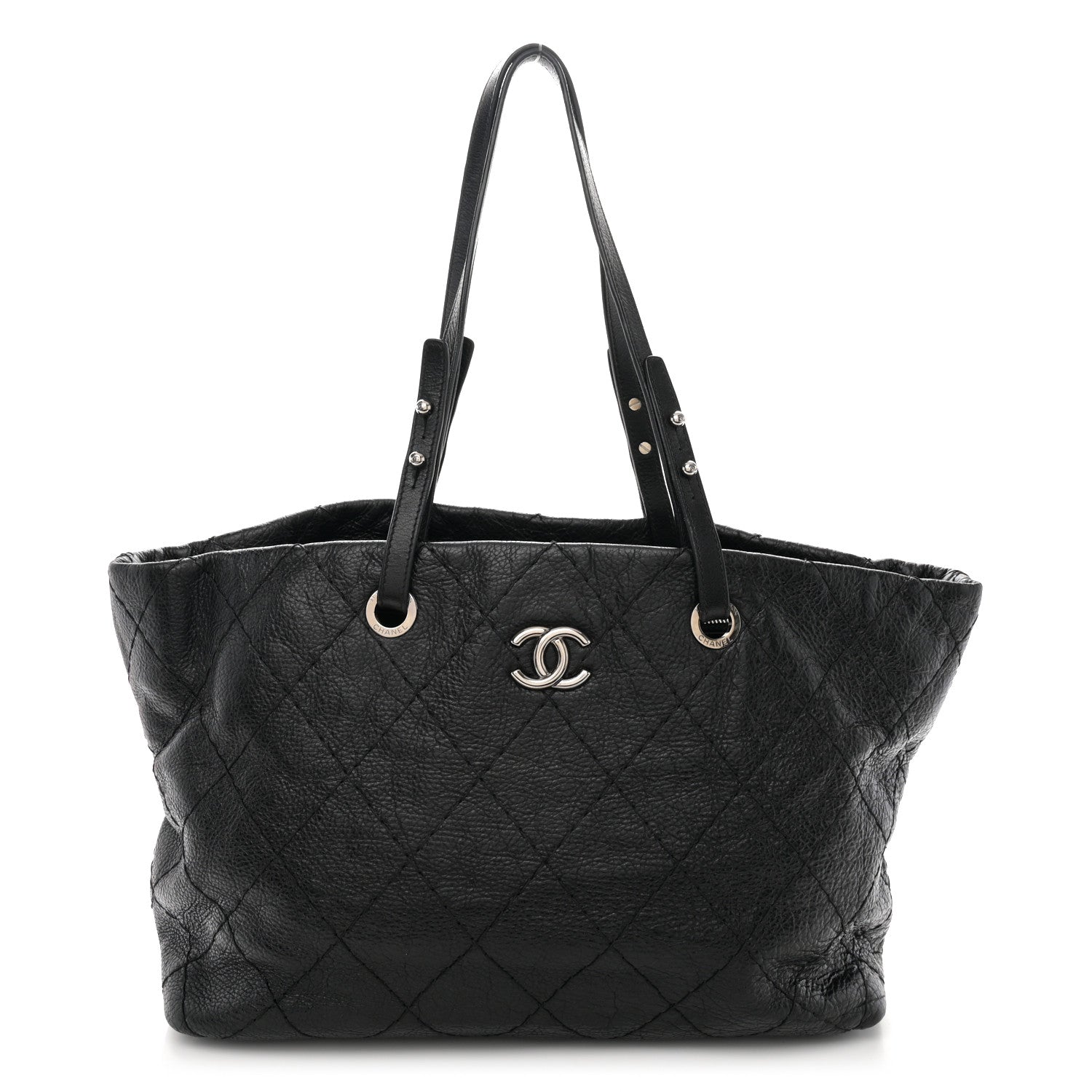 Chanel Glazed Calfskin Large On the Road Zip Tote Black 1 of 11