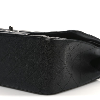 Chanel Iridescent Caviar Quilted Jumbo Double Flap Black 10 of 10