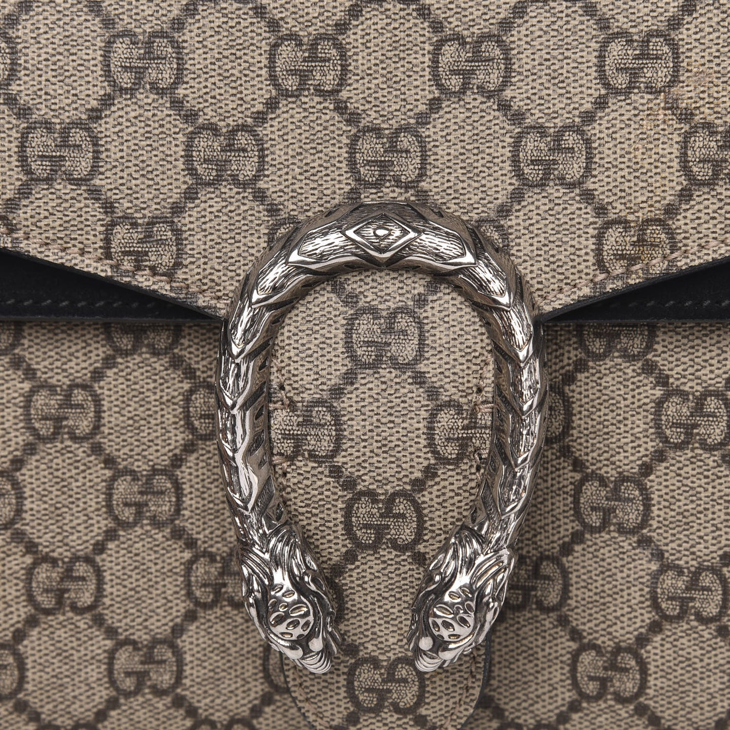 GG Supreme Monogram Small Dionysus Shoulder Bag Black