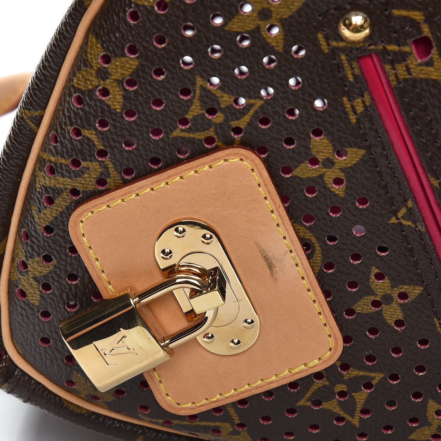 Louis Vuitton Monogram Perforated Speedy 30 Fuchsia 7 of 8