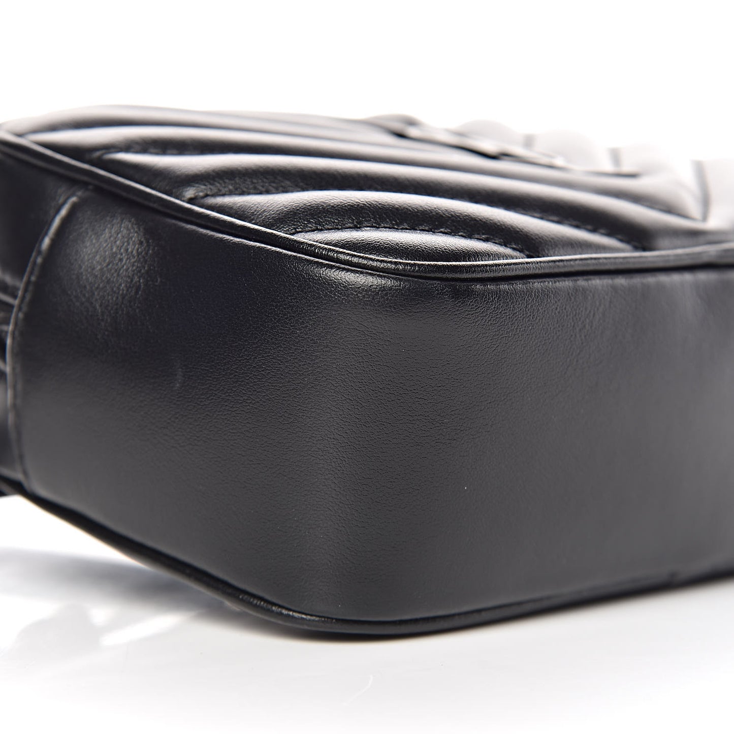 Calfskin Matelasse Monogram Lou Belt Bag Black