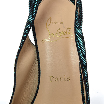 Christian Louboutin Metallic No Prive 120 Pumps 39 Blue 10 of 10