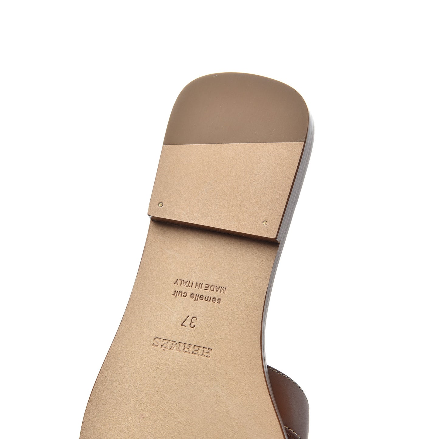 Box Calfskin Oran Sandals 37 Gold