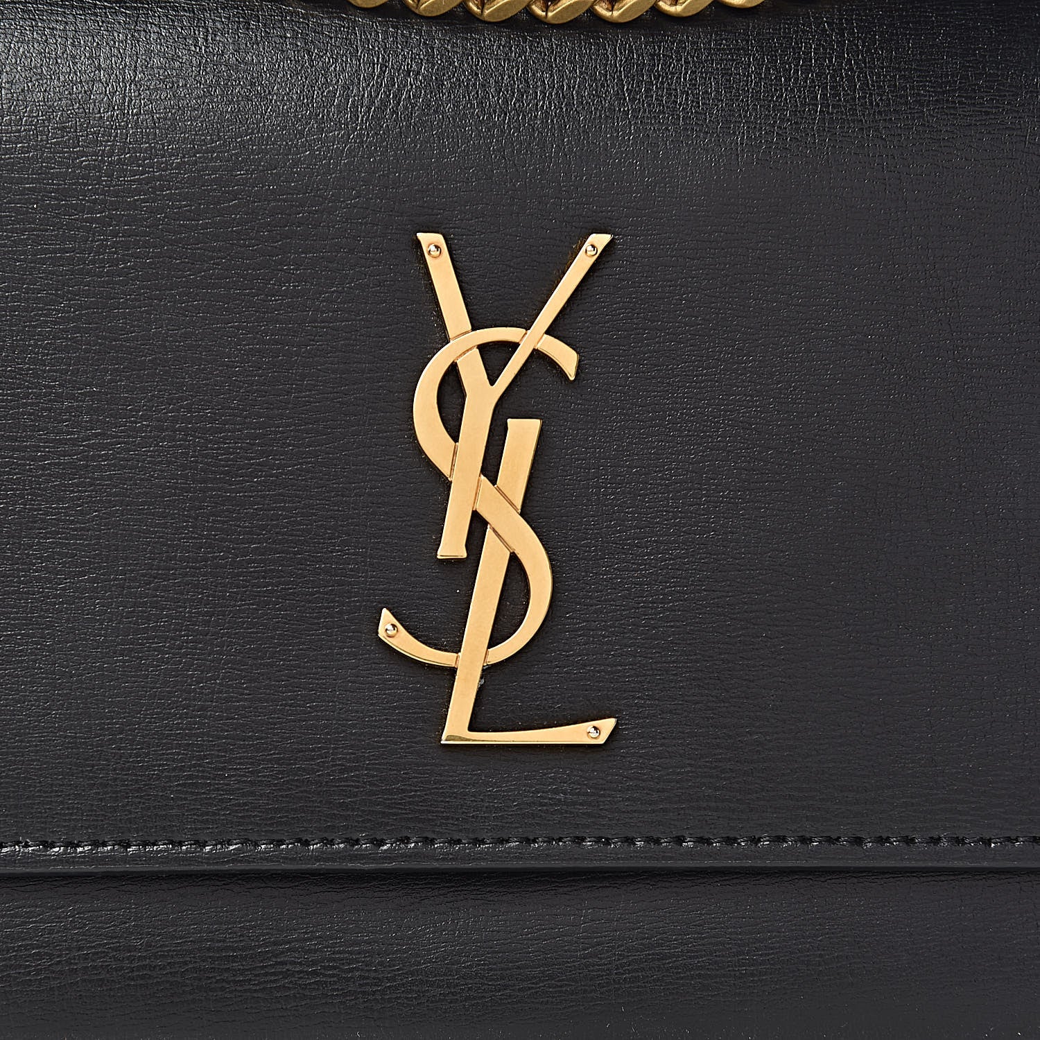 Saint Laurent Calfskin Medium Monogram Sunset Black 10 of 17