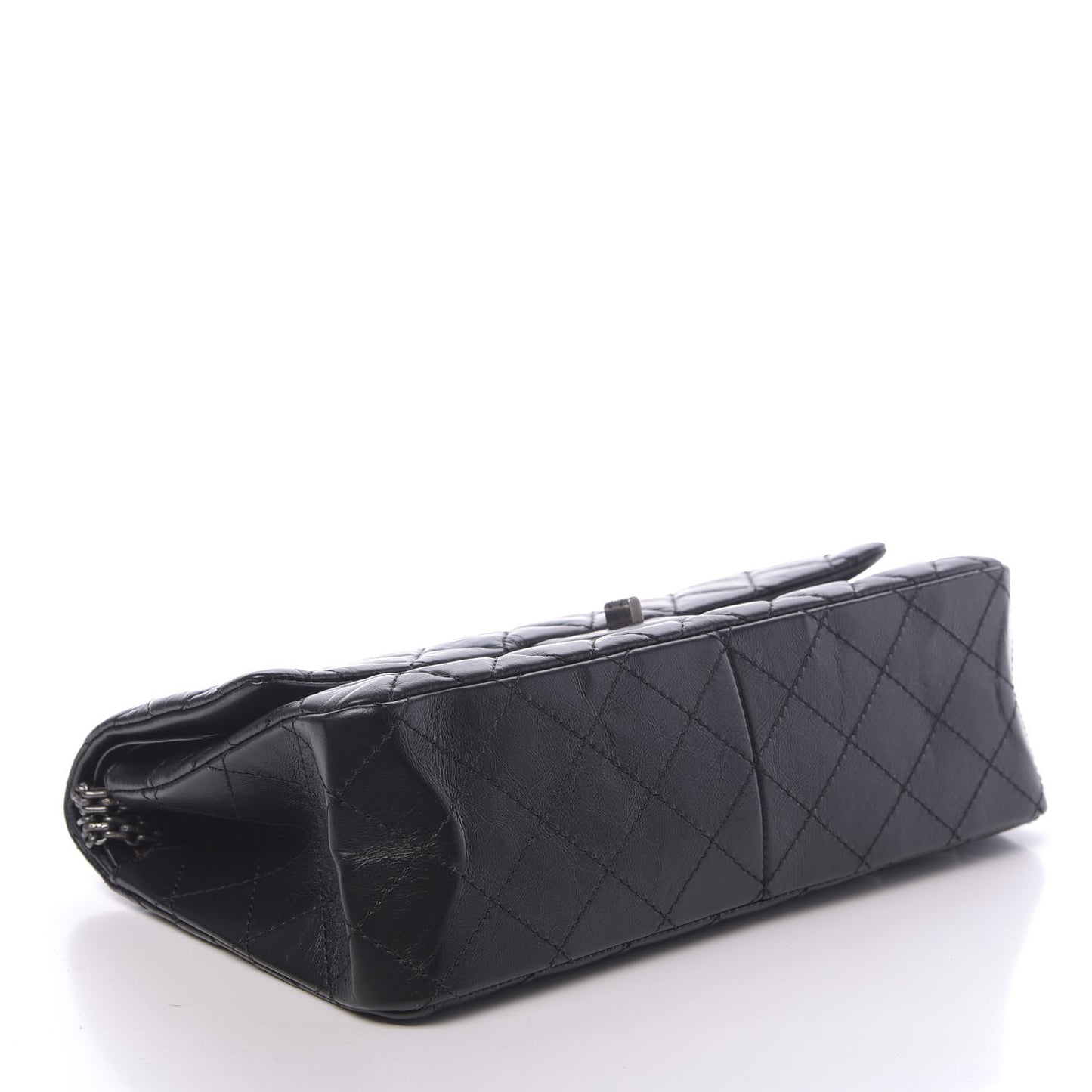 Aged Calfskin Quilted 2.55 Reissue 226 Flap Black