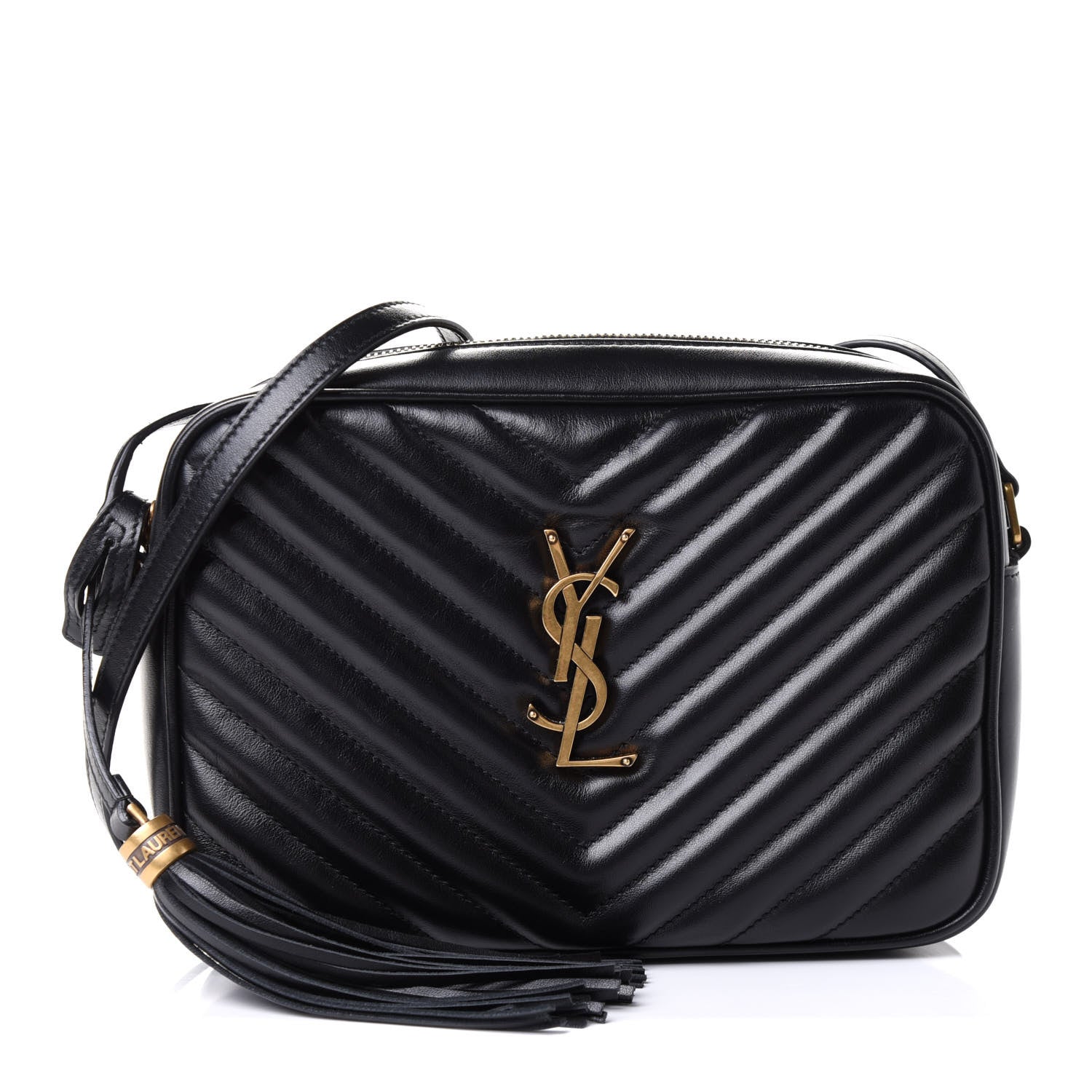 Saint Laurent Calfskin Matelasse Monogram Lou Camera Bag Black 1 of 4